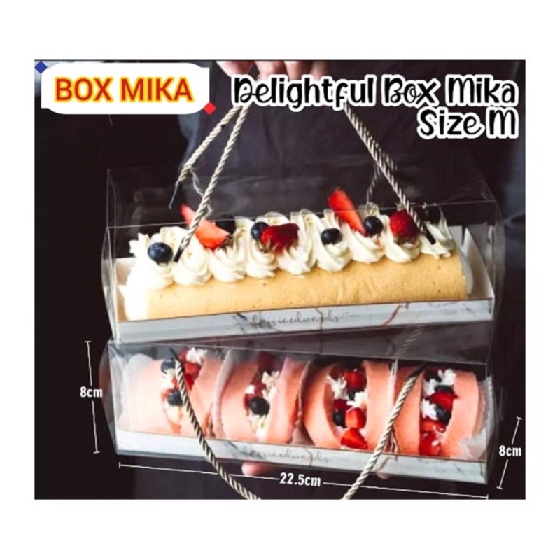 

Box Mika Packaging Hampers Kue Bolu Gulung Cake - Delightful Box Size M