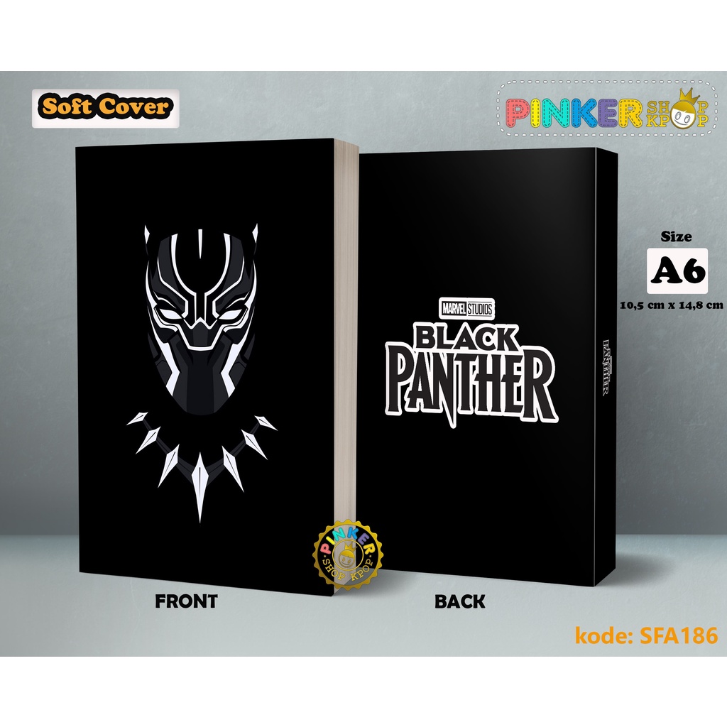 

(SFA186) Pocket Note Black Panther Black Softcover