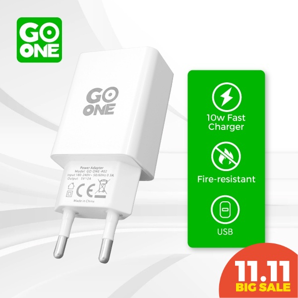 GOONE Kepala Charger USB Single Port Dual Port 10W