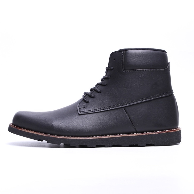 [Big Size] Aegis  - Winter Black Sepatu Boots Pria Original