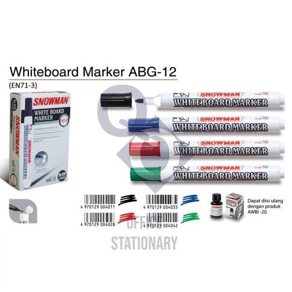 

Spidol Snowman WB Whiteboard Marker ABG 12 1 Lusin