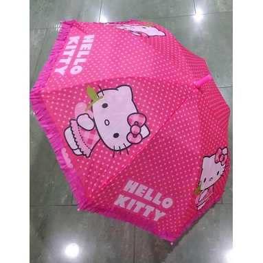 PROMO PAYUNG ANAK HELLO KITTY PINK KARAKTER KARTUN