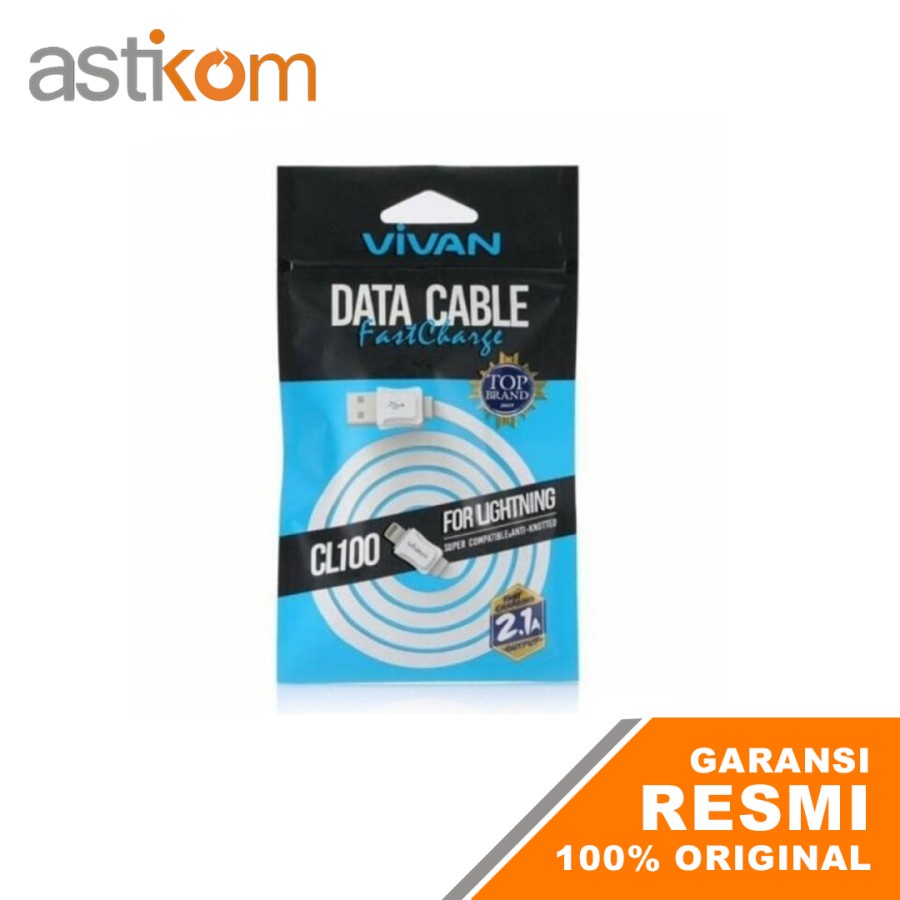 Kabel Data Vivan Iphone 5 CL100 - Putih Kabel Iphone Murah