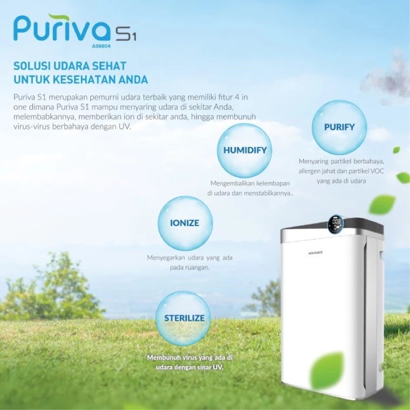 ADVANCE PURIVA S1 / ADVANCE  FILTER UDARA / AIR PURIFIER ADVANCE HEPA FILTER