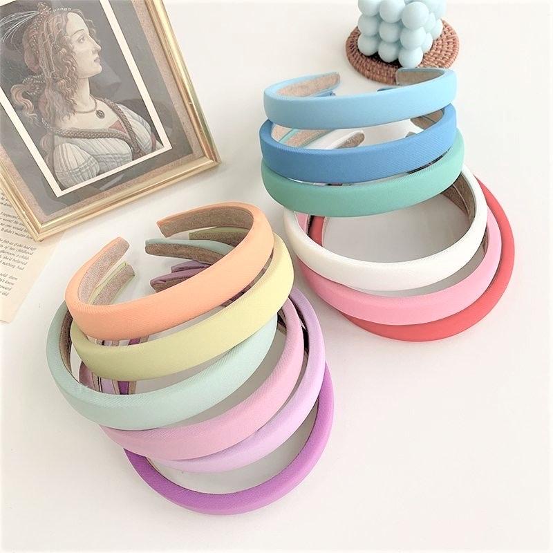 3SP | AC69 Bandana Bando Headband Aksesoris Rambut Wanita Fashion Korea Warna Terbaru Seri Mori Warna Solid Spons Lebar Non-Slip Wanita