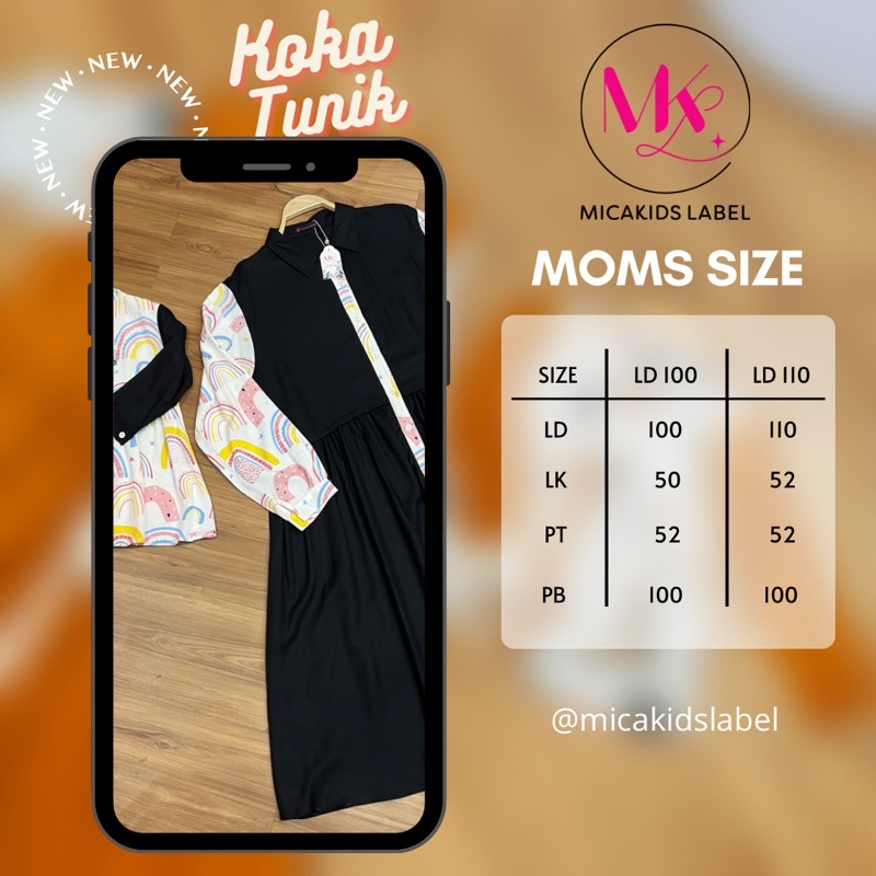 TUNIK COUPLE KOMBINASI IBU DAN ANAK KOKA TUNIK TUNIK IBU ANAK