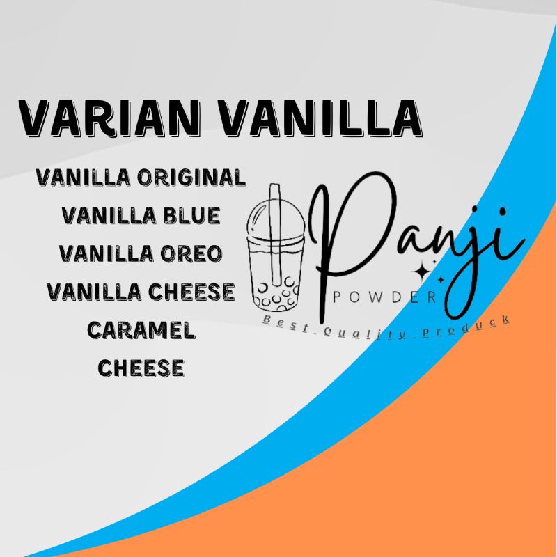 BUBUK MINUMAN RASA VANILLA 250GR SERBUK MINUMAN KEKINIAN BUBUK MINUMAN ANEKA RASA POWDER MINUMAN BUBUK MINUMAN PREMIUM BUBUK MINUMAN BOBA SERBUK MINUMAN BOBA BUBUK MINUMAN 250GR BUBUK BOBA MINUMAN BUBUK VANILLA VANILLA BLUE  VANILLA CHEESE