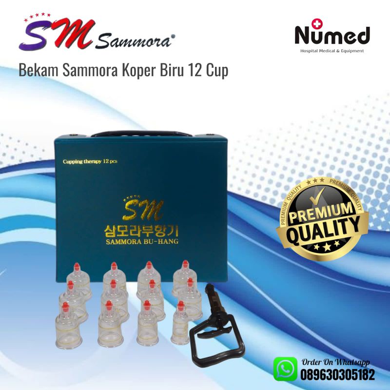 Bekam Sammora Koper Biru isi 12 Cup Original Korea