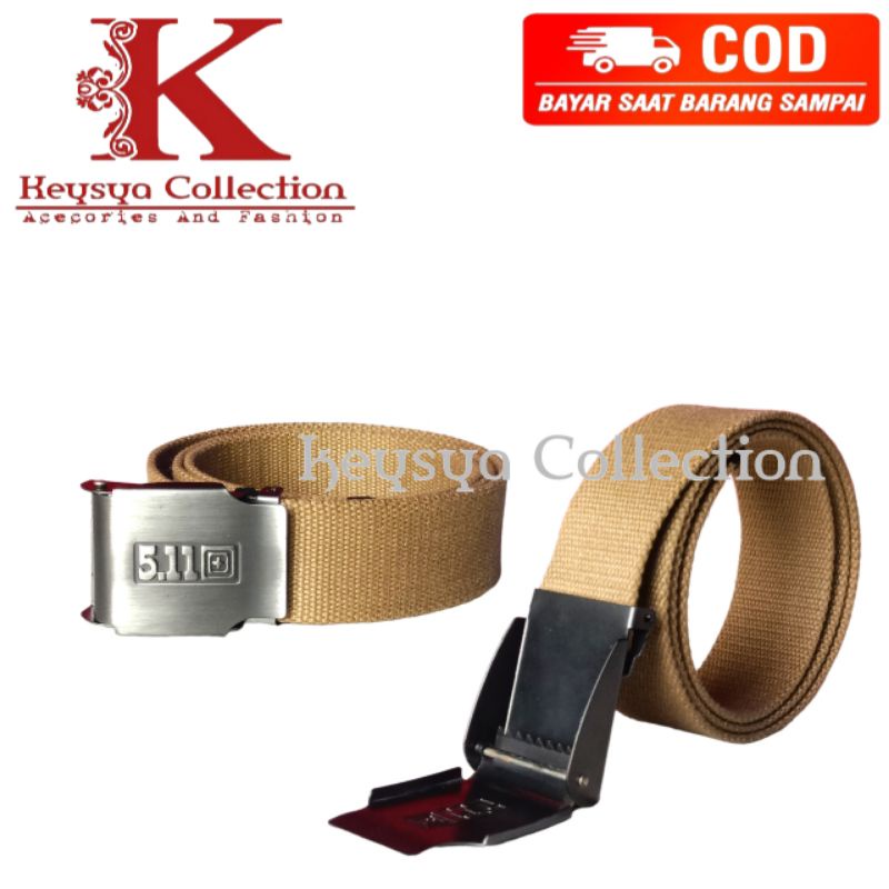 sabuk pria bahan kanvas ikat pinggang pria model jepit