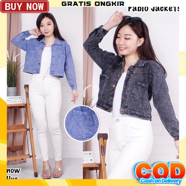 Jaket Jeans Kekinian Cewek Levis Wanita Jins Import Denim Jacket Denim Cewek Murah Jaket Wanita Jake