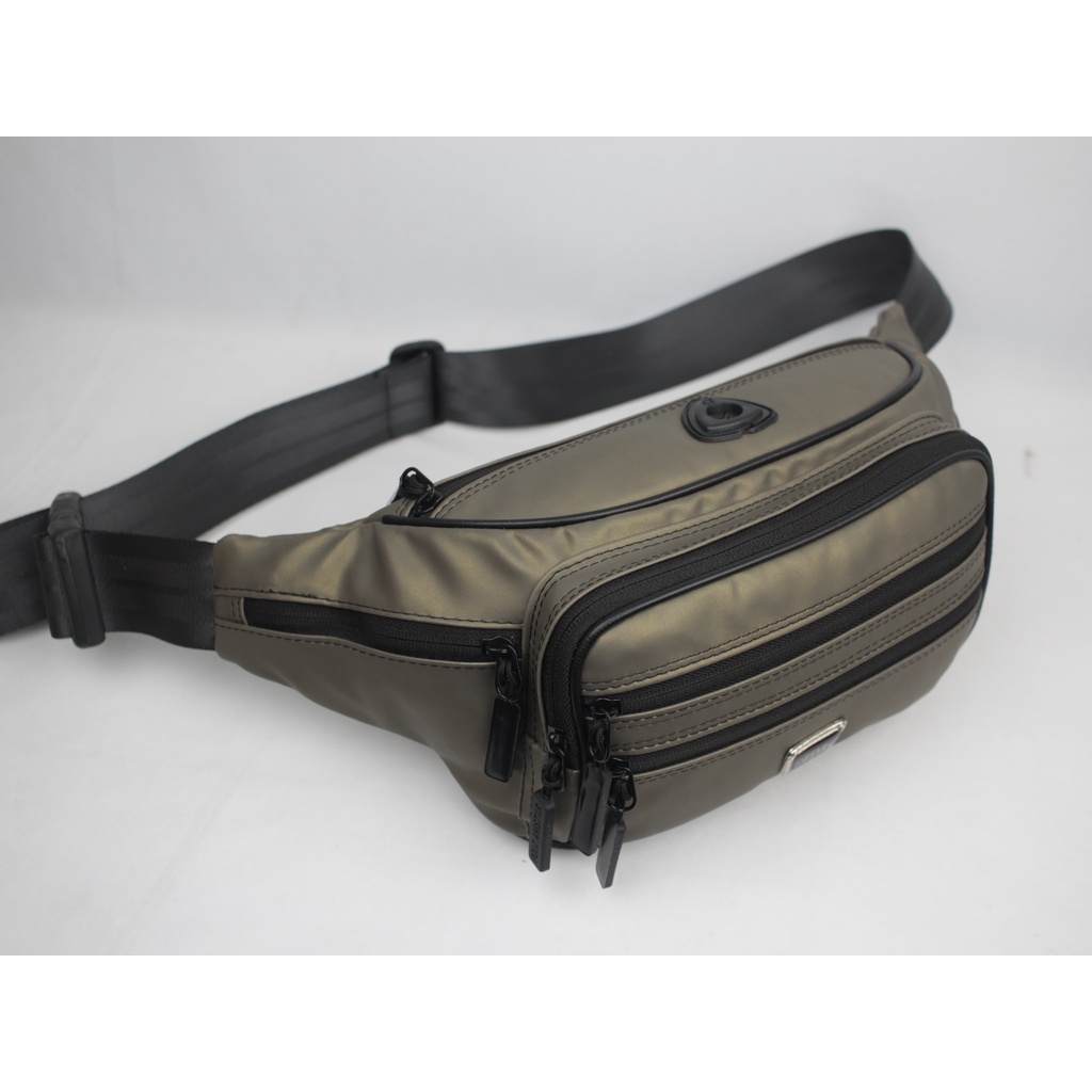 Waistbag Waterproof Polo Amstar 7 Resleting Bahan Ballon Anti Air Original Polo Amstar Tas Pinggang Tas Selempang Bahu