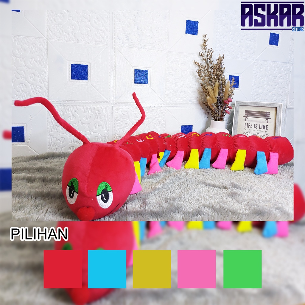 Boneka Ulat Ulil / Boneka Ulat Lucu / Boneka Ulat Panjang 75Cm