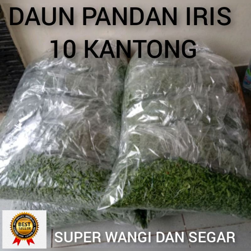 daun pandan iris super wangi dan segar untuk tabur dan dekorasi 10 kantong besar