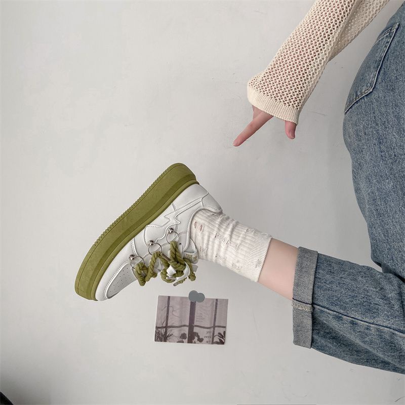 [GROSIR][COD] SEVEN_DAY SEPATU SNEAKERS WANITA KOREA IMPORT SPORT SHOES H-288 HIJAU