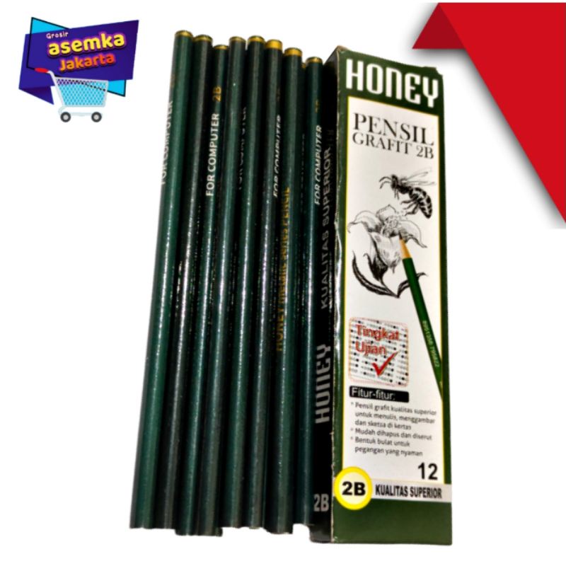 Pensil 2B For Computer Pensil Superior LAPIZ HONEY grosir isi 12pcs