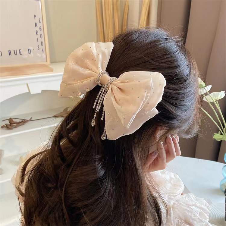Caliloops Jepit Rambut Pita Besar Korea Dewasa Wanita Berlian Champa