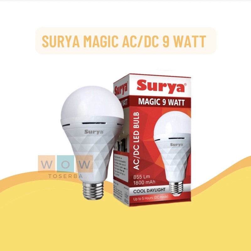 Surya Magic Emergency AC DC 9 / 12 / 18 Watt LED Lampu Darurat