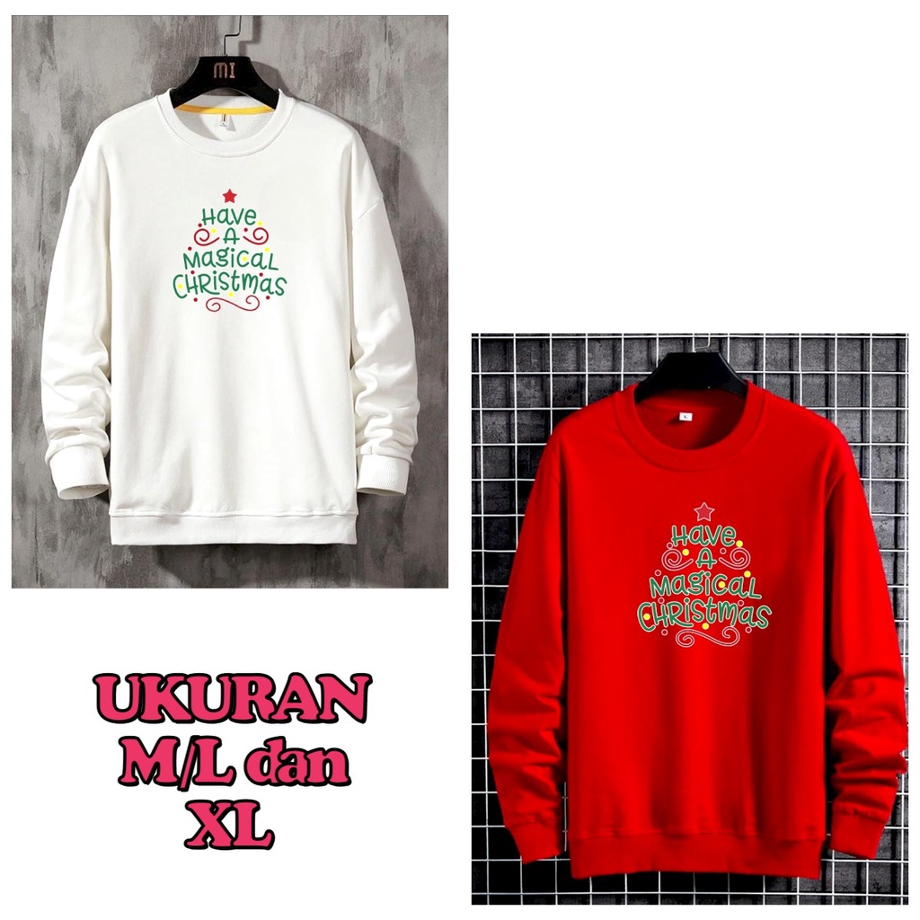 MUKZHOP - BAJU SWEATER CHRISTMAS / atasan lengan panjang / sweater kece / crewneck / sweater keren / natal / tahun baru