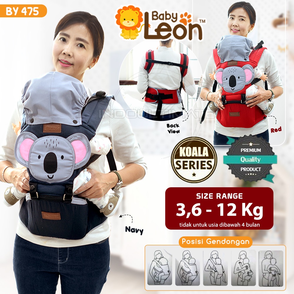 Hipseat BABY LEON Gendongan Duduk Gendongan Depan Gendongan Bayi BY-475 Baby Carrier Bayi Gendongan Anak Depan Multifungsi Gendongan Anti Capek Baby Carrier Gendongan Multifungsi Gendongan bayi Samping Gendongan Bayi depan