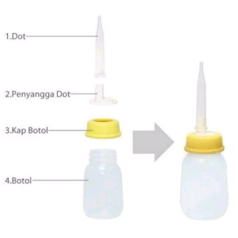 Pigeon Feeder with Long Silicone Nipple 120ml (untuk kondisi bibir sumbing/Micrognathia(pasca operasi))