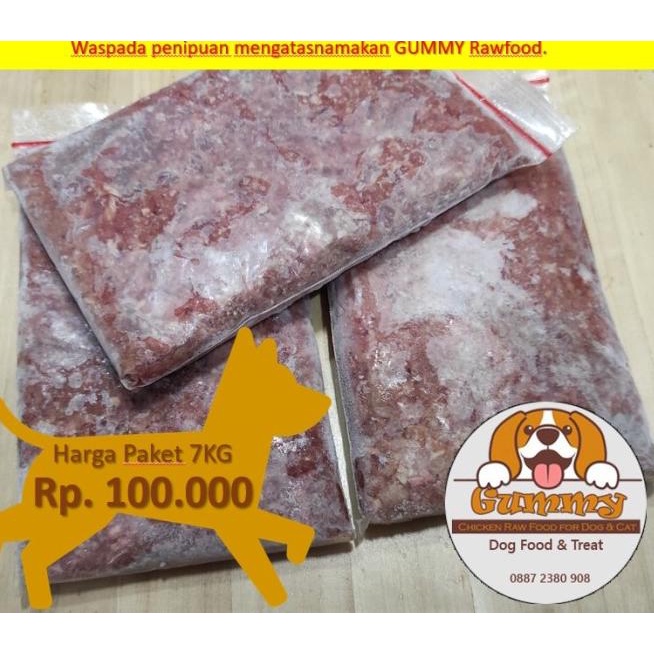 PAKET 7Kg-RAWFOOD-RAW FOOD ayam giling halus