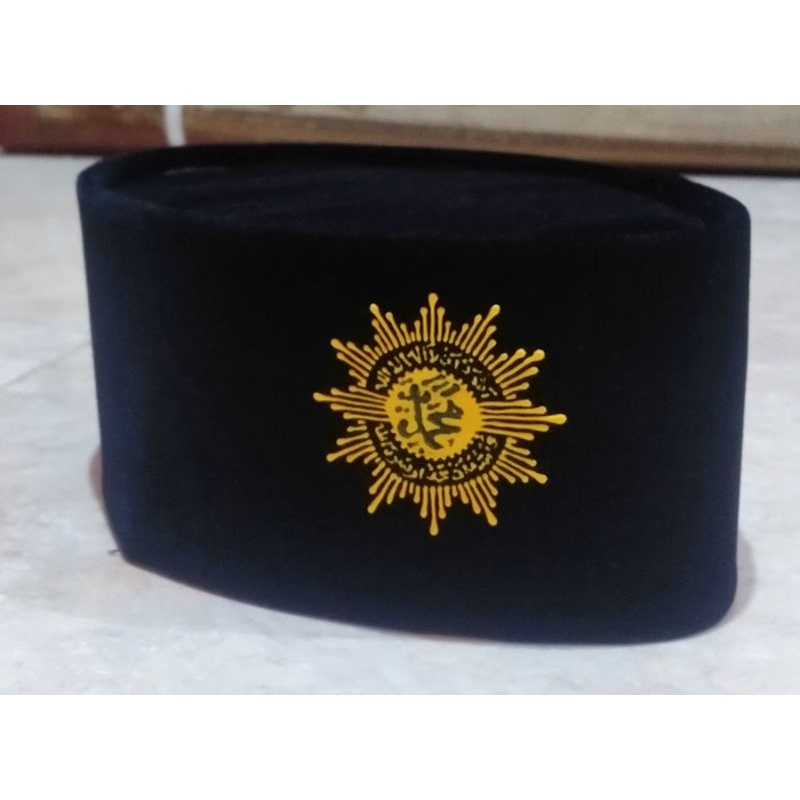 songkok peci kopiah logo muhammadiyah kuning