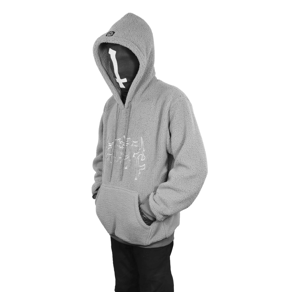 Heretic - Pullover Hoodie Sherpa - Grey Desolate