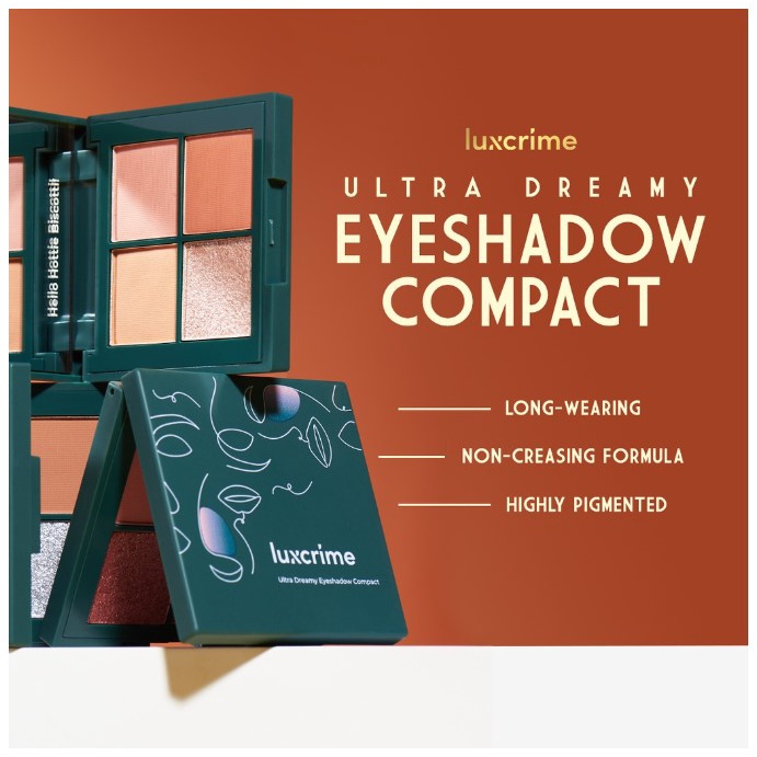 [BPOM] Luxcrime Ultra Dreamy Eyeshadow Compact 100%ORI ALMOND BISCOTTI BLACKFOREST ROSE COCKTAIL