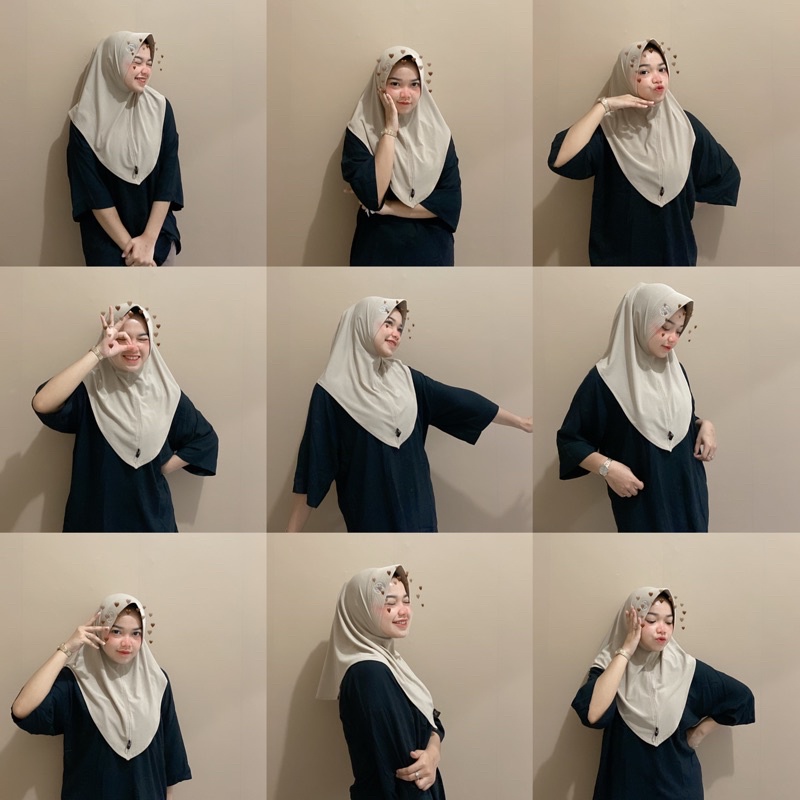 Hijab Sport / Kerudung Olahraga / Jilbab Senam BY HQ SIZE S