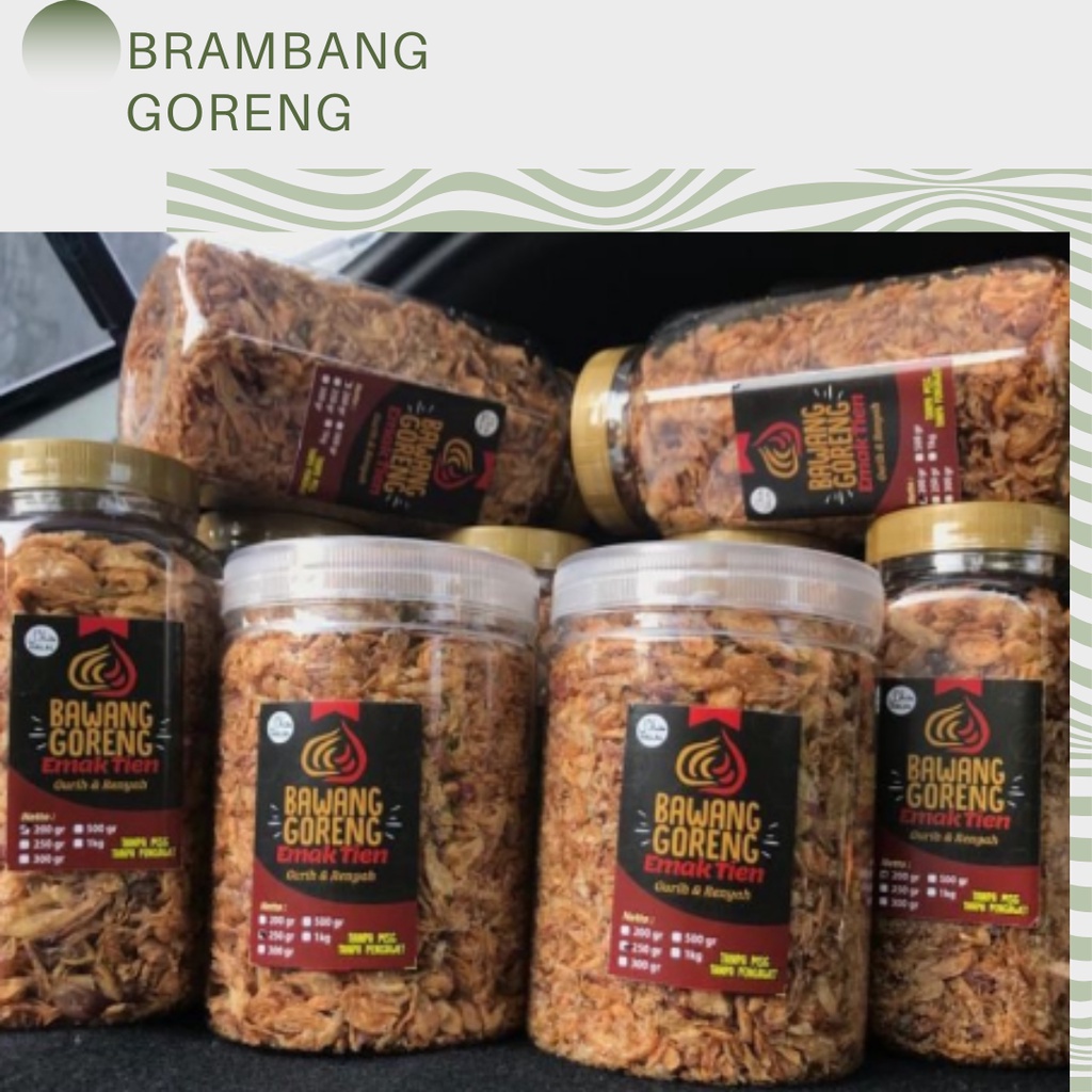 

Bawang Goreng Brambang Goreng BAGOR ASLI Oiginal ISI 200 GRAM TOPLES