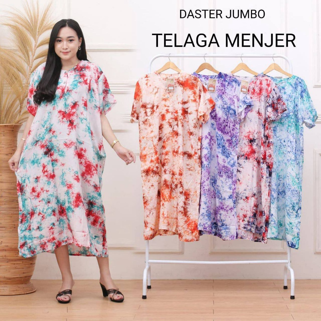 Daster Jumbo Wanita Busui Kancing Depan Bahan Rayon Terbaru