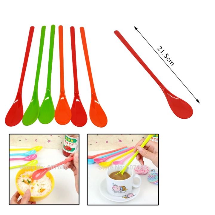 Sendok Makan Kecil /Sendok Plastik Panjang Semi Melamine Sendok Bayi