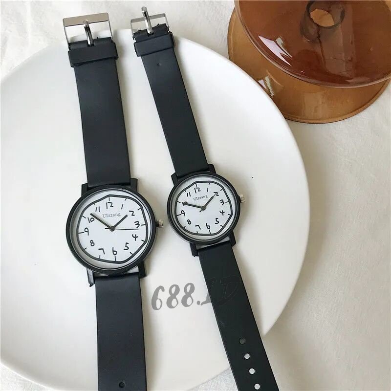 Jam Tangan Couple Wanita Pria Unisex Watch Analog Bahan Rubber Quartz Jam Tangan Fashion Impor Murah Meriah JT 16