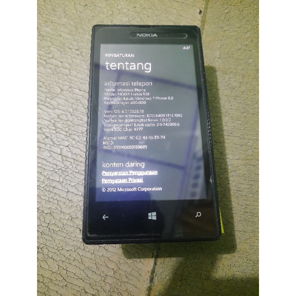 Jual Nokia Lumia 520 8gb Normal Shopee Indonesia