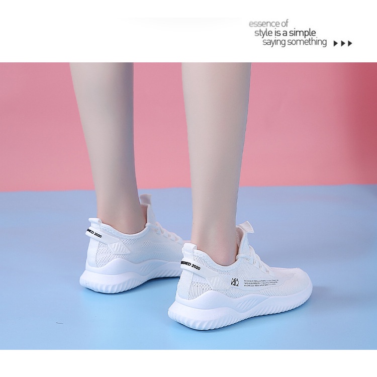 Gobra ♕ SEP018 (Tanpa Kotak) Sepatu Sneakers Wanita Simple Sporty Model Korea Fashion Casual Sport Santai Olahraga Import