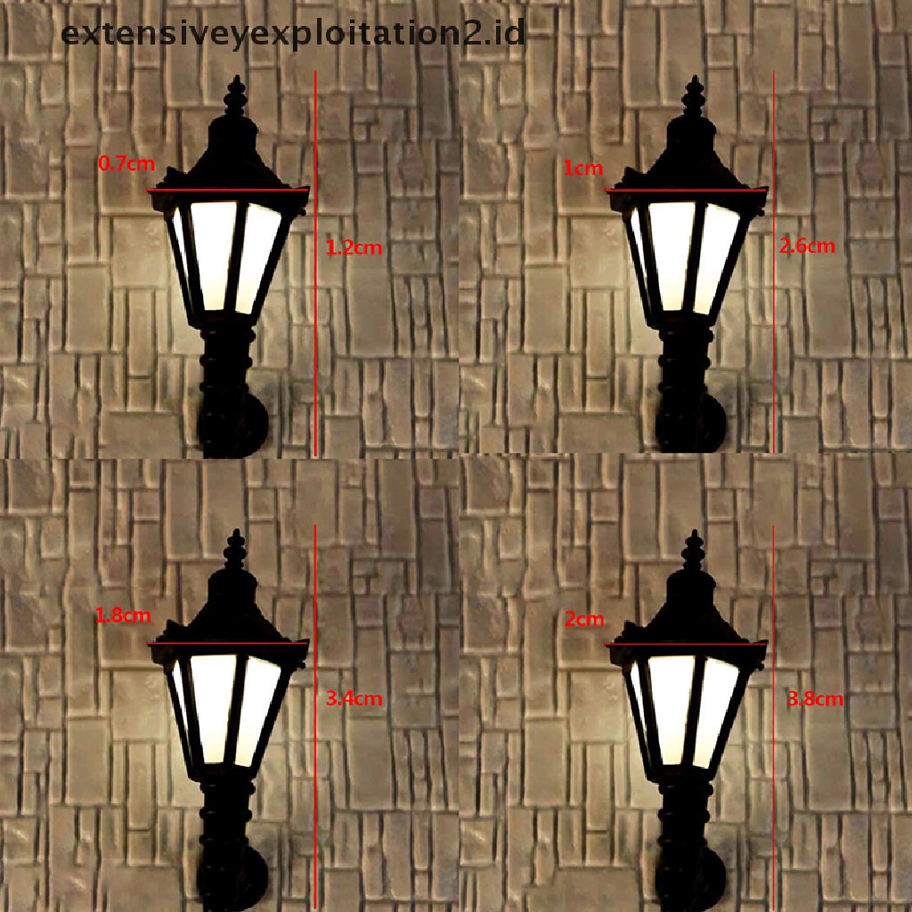 Lampu Dinding Mini Warna Hitam Untuk Rumah Boneka