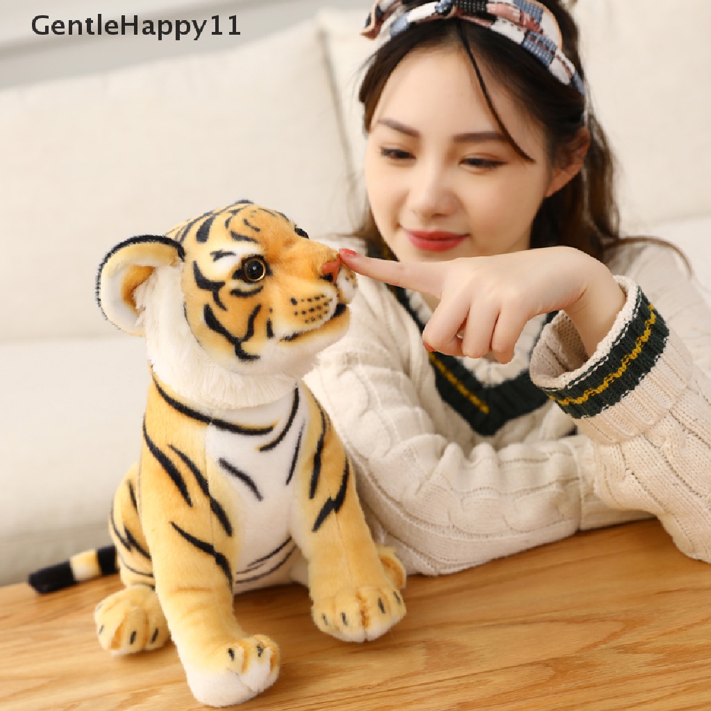 Gentlehappy 23-33 cm Simulasi Bayi Harimau Mainan Mewah Boneka Binatang Liar Lembut Hadiah Anak id