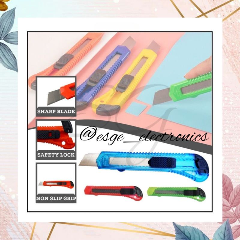 PISAU CUTTER TRANSPARAN WARNA WARNI ALAT BANTU POTONG KATER PLASTIK SUPER TAJAM SLIDING KNIFE CUTTING TOOL PERLENGKAPAN ATK SEKOLAH PISO KUTER PISO CUTTER PISAU TAJAM PISAU BESI TAJAM PISAU PACKING PISAU MINI PISAU MURAH CUTTER MURAH UNIK