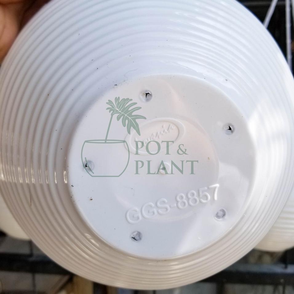 READY Pot Plastik Gantung Gentong Size L 23 cm - lovenia 8857 - PUTIH 3991 𝕲