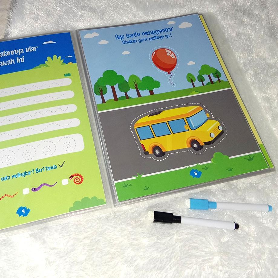 

ヤ !! Wipe and Clean Worksheet Buku Aktivitas Vol. 1 praTK / Paud / Balita Terjangkau
