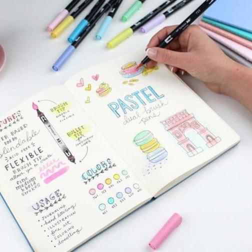 

Tombow Dual Brush Pen Set 10 Colors - PASTEL PALETTE