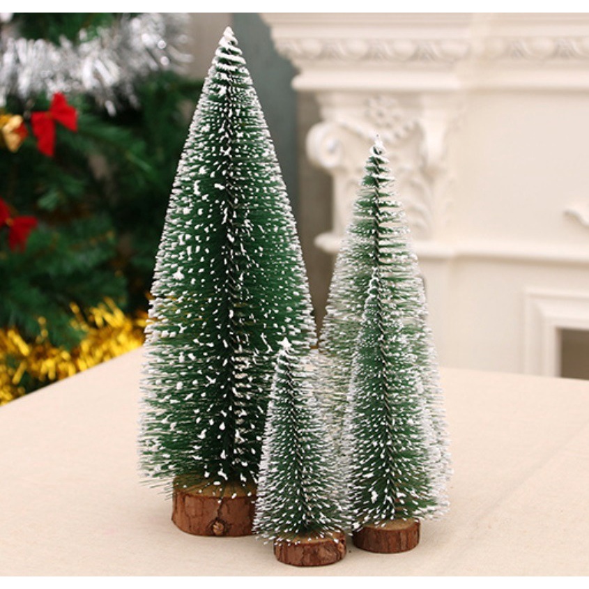 Mini Pohon Natal SALJU Christmas Xmas Tree Cemara Hiasan Dekorasi Meja