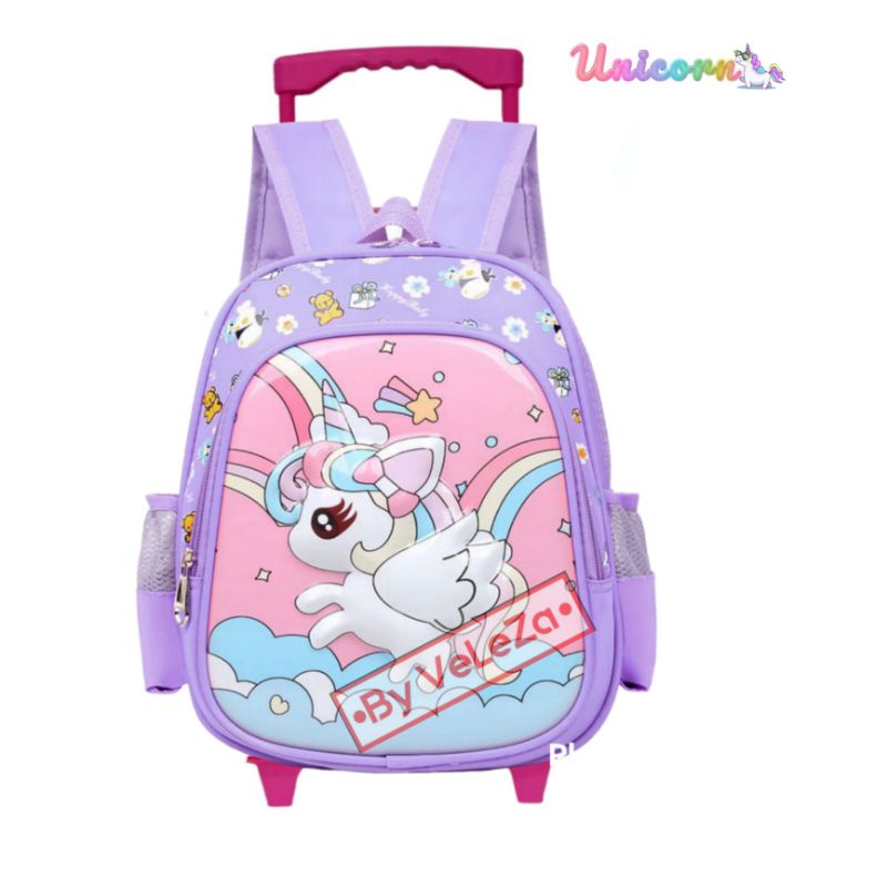 Tas ransel troli anak unicorn - tas anak - tas troli