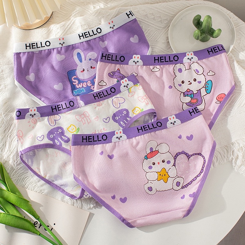 Kolor Anak Perempuan / CD Anak Perempuan / Celana Dalam Anak Perempuan 4 in 1 ( 4 Pcs/ Bungkus ) / Celana Sempak Anak Cewek/ Kancut Anak Perempuan/ Girl Underwear