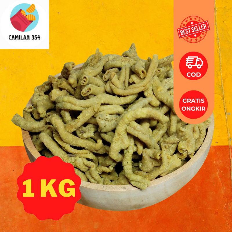 

[KILOAN] Kripik Usus Ayam Krispi - 1kg / Keripik Kripsus Gurih Renyah