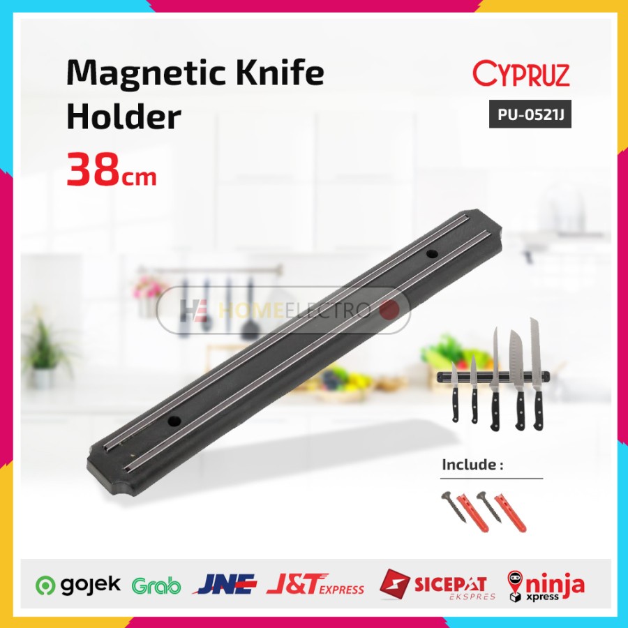 CYPRUZ PU-0521J Magnetic Knife Holder 38 cm Tempat Pisau Gantung