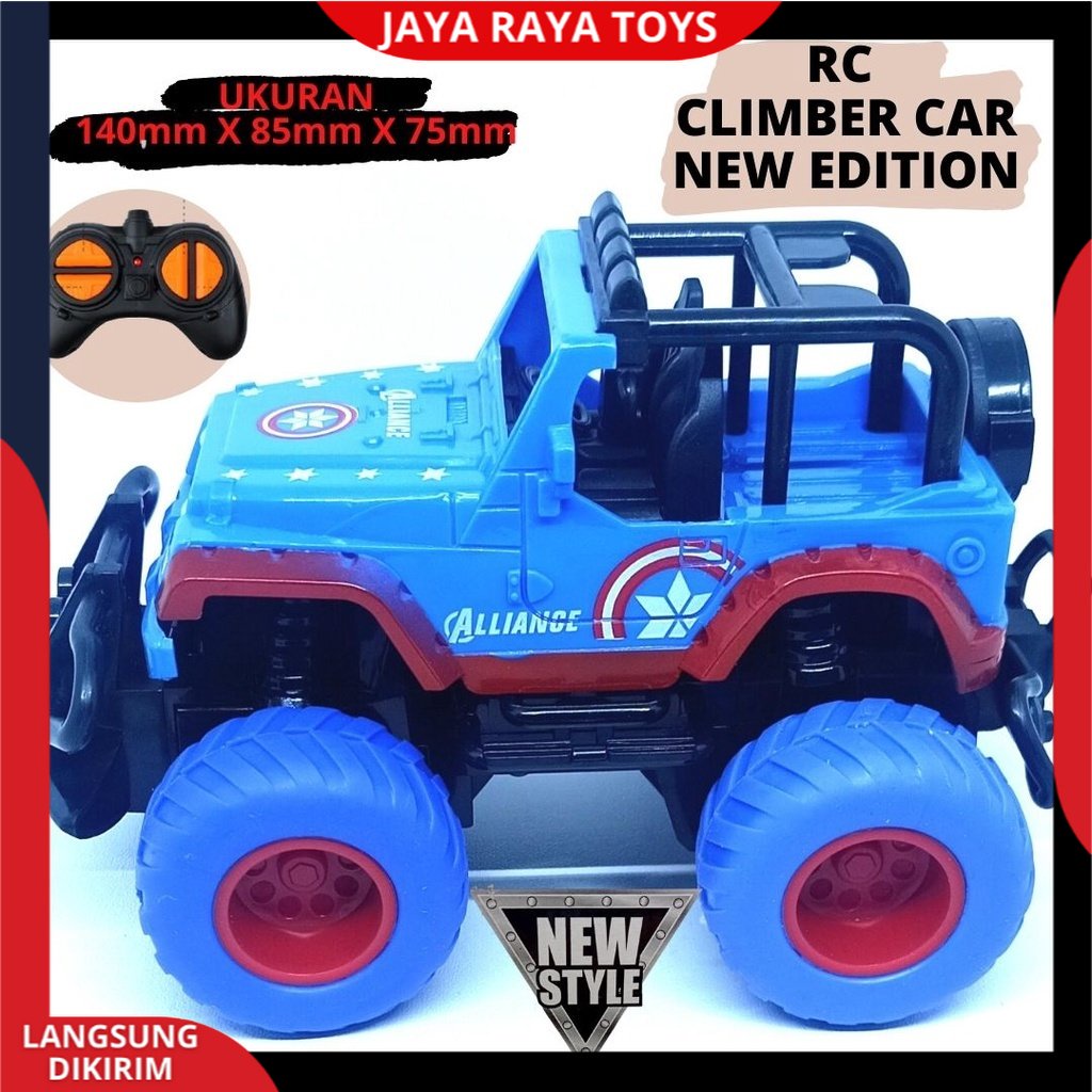 Mainan mobil remote kontrol offroad bentuk unik rc car toys mobil rock crawler mini climber Berlampu Kolong