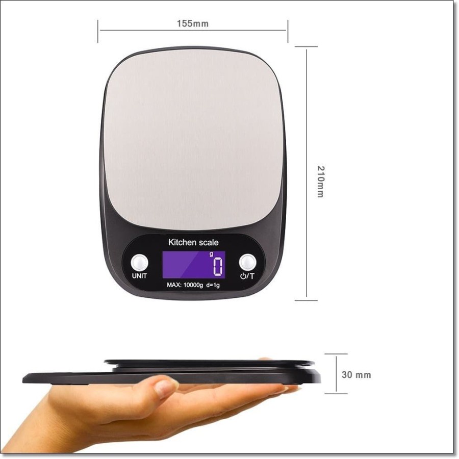 Taffware Digipounds Timbangan Dapur Digital Kitchen Scale