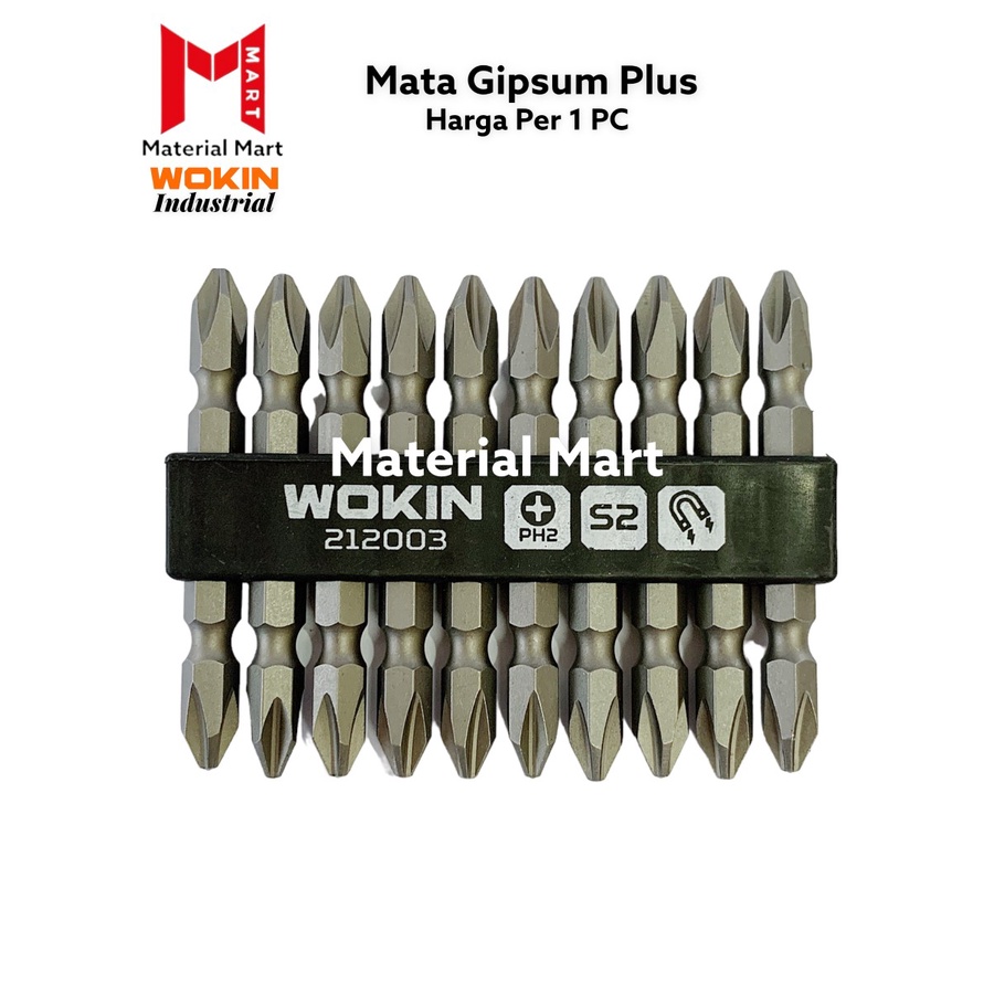 Mata Obeng Gipsum Wokin PH2 | Screwdriver Bit Plus Magnet | Mata Gipsum | Material Mart