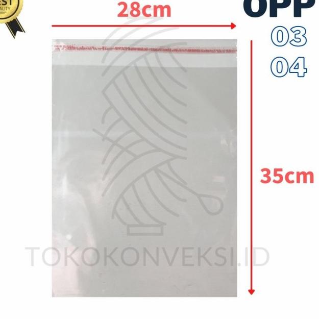

Plastik OPP 500 Lembar Ukuran 28x35 Tebal 04
